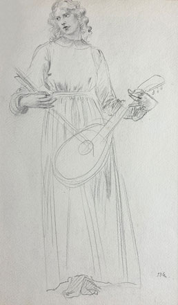Study for Edith Lees with Lute - Augustus John 