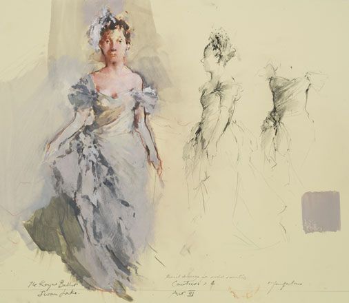 Courtier, Act III, Woman in Evening Dress, Swan Lake - John Macfarlane 