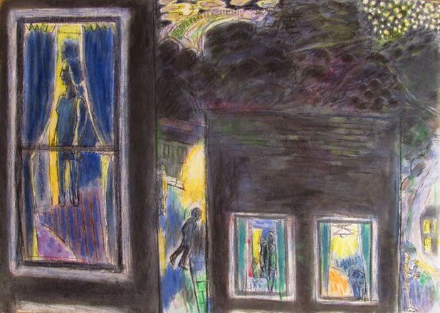 Figures at the Window at Night - Ernest Zobole