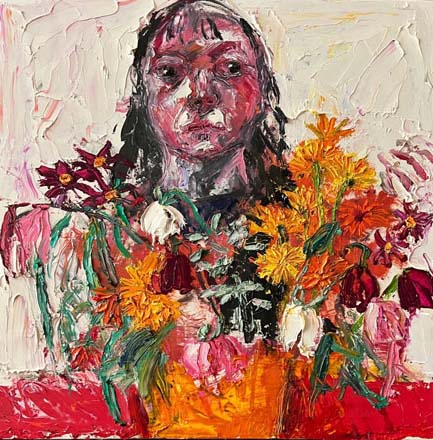 Head Behind Flowers - Shani Rhys James