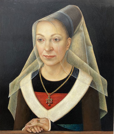 Portrait of a Young Woman (after Hans Memling) - Sally Moore