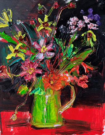 Late Flowers in a Green Jug II - Shani Rhys James