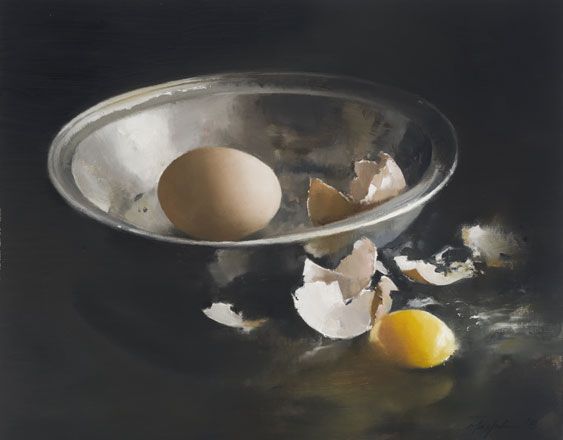 Silver Bowl and Broken Eggs I - John Macfarlane 