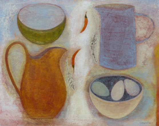 Still Life with Eggs and Chillies - Vivienne Williams