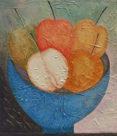 Blue Bowl with Apples - Vivienne Williams