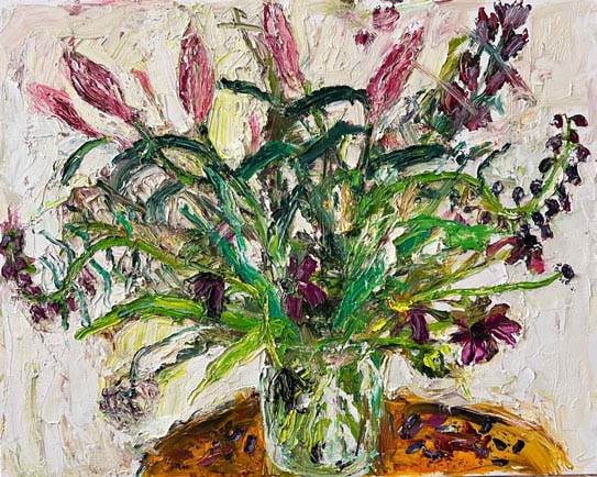 Flowers in a Glass Vase - Shani Rhys James